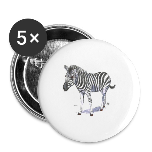 Zebra - Buttons groß 56 mm (5er Pack)