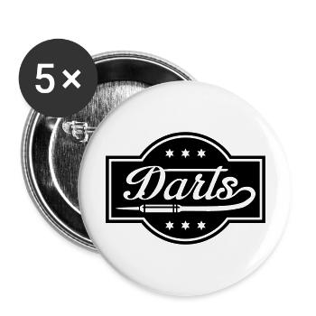 darts_2_f1 - Buttons groß 56 mm (5er Pack) - Weiß - Vorne