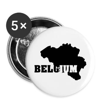 Belgium - Buttons large 2.2''/56 mm (5-pack) - white - Front