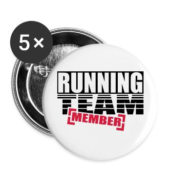 running team member - Buttons large 2.2''/56 mm (5-pack) - white - Front
