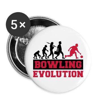 Bowling Evolution - Buttons groß 56 mm (5er Pack) - Weiß - Vorne