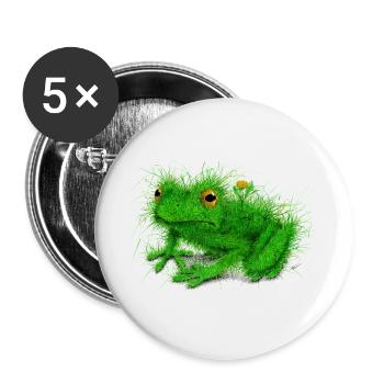 Grass Frog - Buttons large 2.2''/56 mm (5-pack) - white - Front