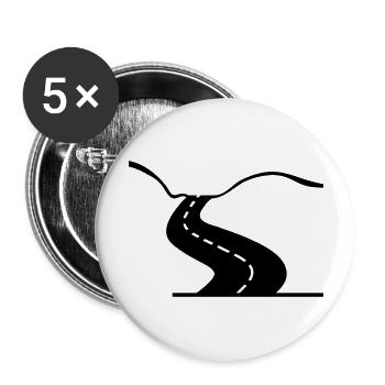 road_street_f1 - Lot de 5 grands badges (56 mm) - blanc - Devant