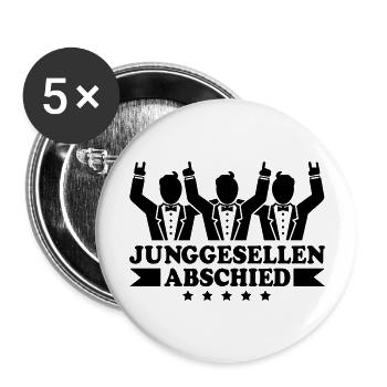junggesellenabschied_f1 - Lot de 5 grands badges (56 mm) - blanc - Devant