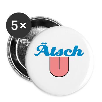 A tsch - Buttons groß 56 mm (5er Pack) - Weiß - Vorne
