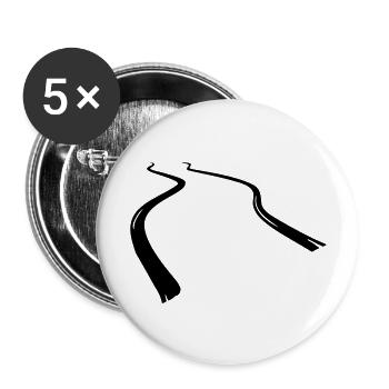 gummiabrieb_skidmarks - Buttons groß 56 mm (5er Pack) - Weiß - Vorne