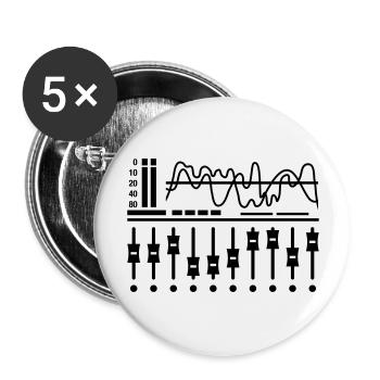 mixing_table - Buttons groß 56 mm (5er Pack) - Weiß - Vorne