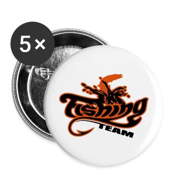 fishing_team_2c - Buttons groß 56 mm (5er Pack) - Weiß - Vorne