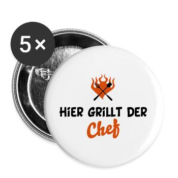barbecue - Buttons large 2.2''/56 mm (5-pack) - white - Front