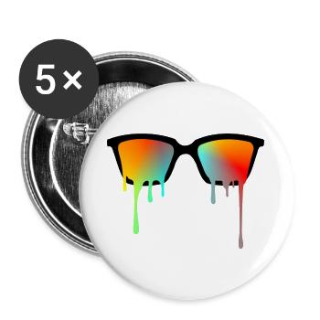 Lunettes de soleil - Lot de 5 grands badges (56 mm) - blanc - Devant