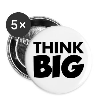 Think Big - Buttons groß 56 mm (5er Pack) - Weiß - Vorne