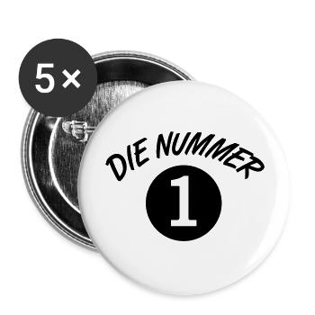 nummer1 - Lot de 5 grands badges (56 mm) - blanc - Devant