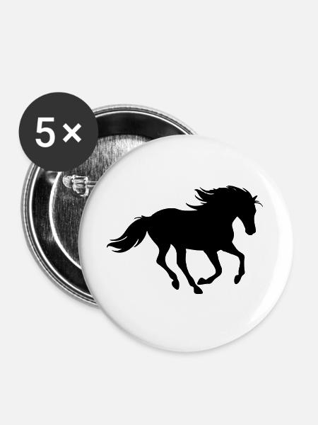 Wildhorse - Buttons groß 56 mm (5er Pack) - Weiß