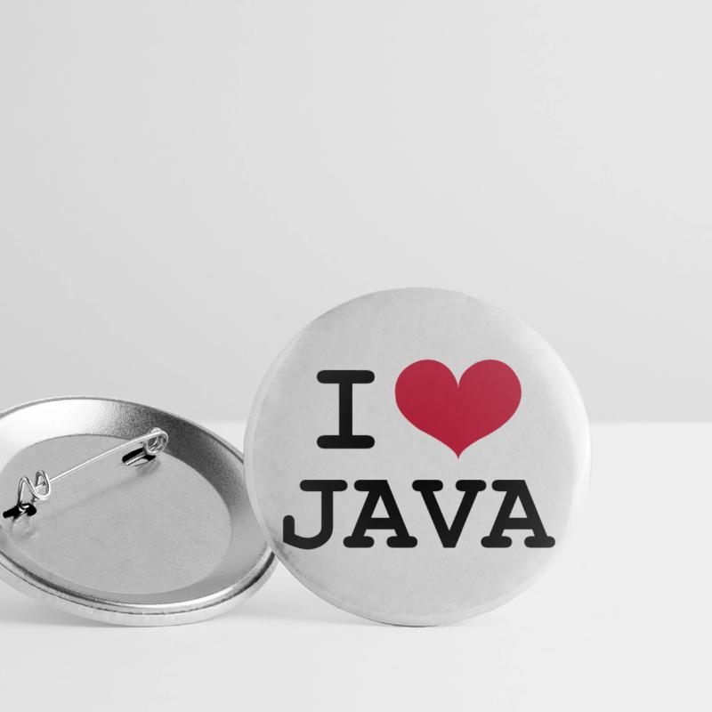 I Love Java [Developer / Geek] Buttons large 2.2''/56 mm (5-pack)