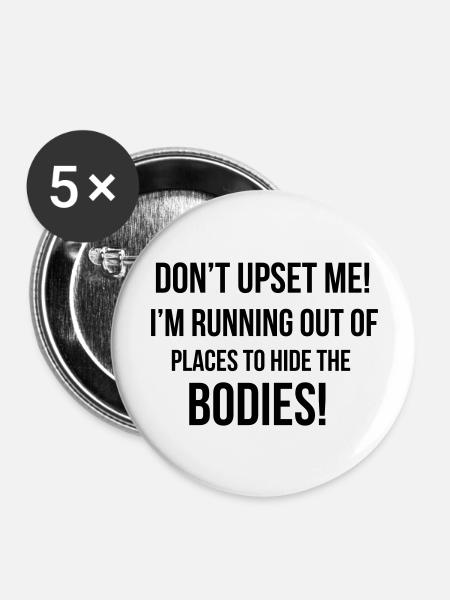 Funny - Buttons large 2.2''/56 mm (5-pack) - white