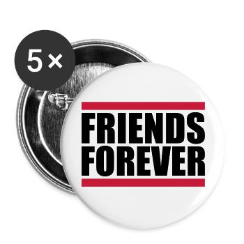 friends forever team crew party friends girlfriend b - Buttons large 2.2''/56 mm (5-pack) - white - Front
