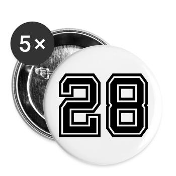 28 - Buttons large 2.2''/56 mm (5-pack) - white - Front