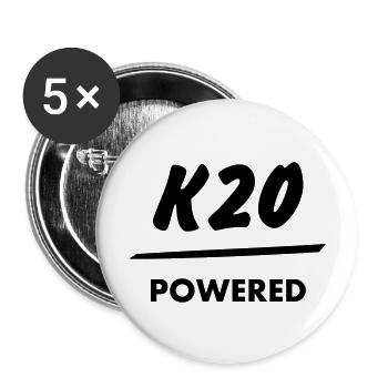 JDM T Engine powered K20 | T-shirts JDM - Buttons large 2.2''/56 mm (5-pack) - white - Front