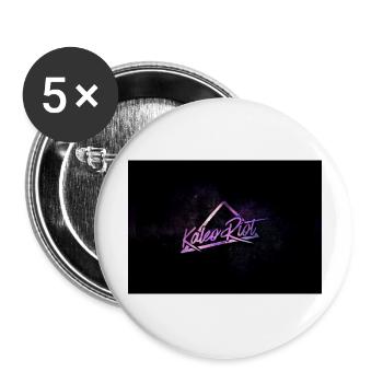 Kaleo Riot Logo merchandise (3D Style) - Buttons large 2.2''/56 mm (5-pack) - white - Front