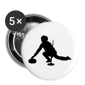 Curling - Buttons groß 56 mm (5er Pack) - Weiß - Vorne