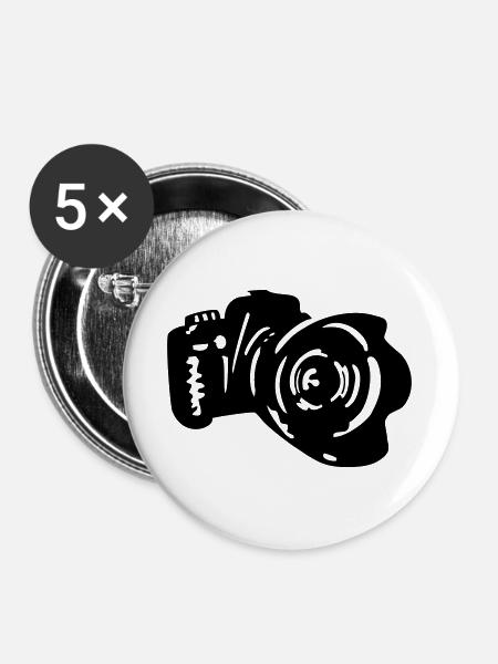 Kamera dslr Fotografie - Buttons groß 56 mm (5er Pack) - Weiß