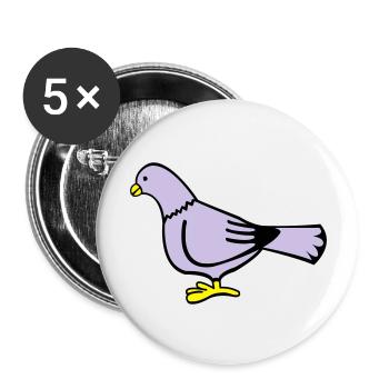 taube - Buttons large 2.2''/56 mm (5-pack) - white - Front