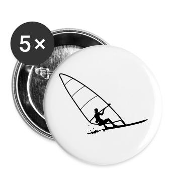 Windsurfen - Buttons groß 56 mm (5er Pack) - Weiß - Vorne