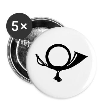 post horn - Buttons large 2.2''/56 mm (5-pack) - white - Front