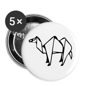 kamel_origami_01 - Lot de 5 grands badges (56 mm) - blanc - Devant