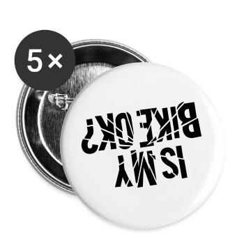 Is my bike ok - upside down? - Buttons large 2.2''/56 mm (5-pack) - white - Front