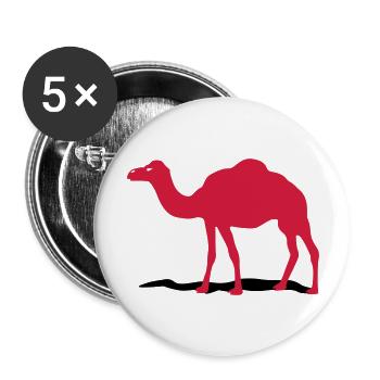 Kamel - Buttons groß 56 mm (5er Pack) - Weiß - Vorne