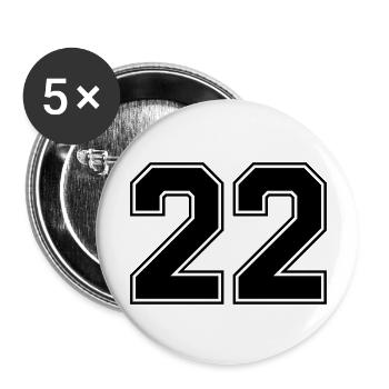 22 - Buttons groß 56 mm (5er Pack) - Weiß - Vorne