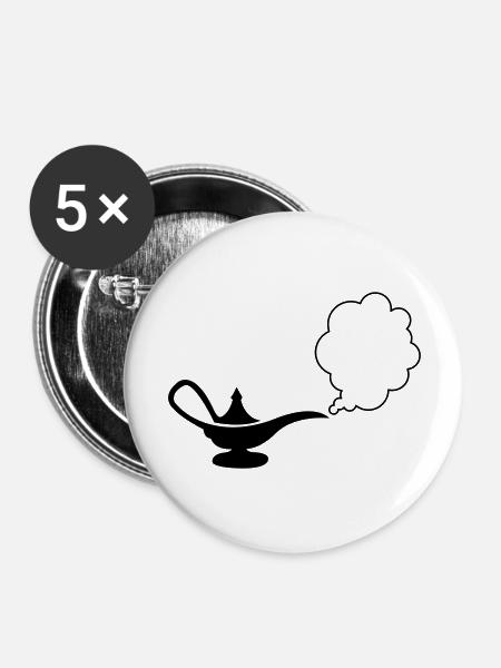 wunderlampe_01 - Buttons groß 56 mm (5er Pack) - Weiß