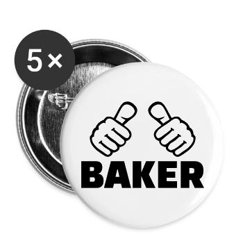 Baker - Buttons large 2.2''/56 mm (5-pack) - white - Front