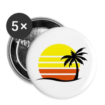 insel_sonnenuntergang_02 - Lot de 5 grands badges (56 mm) - blanc - Devant