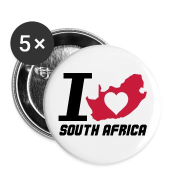 south_africa_i_love_2 - Buttons large 2.2''/56 mm (5-pack) - white - Front