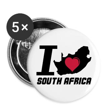 south_africa_i_love_02 - Lot de 5 grands badges (56 mm) - blanc - Devant