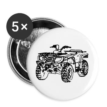 ATV Quad off-road vehicle off-road vehicle black - Buttons large 2.2''/56 mm (5-pack) - white - Front