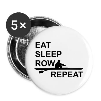 Rowing, rowing - Buttons large 2.2''/56 mm (5-pack) - white - Front
