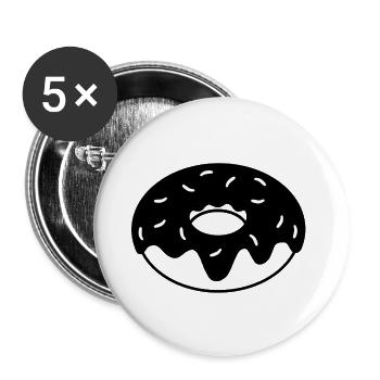 Donut - Buttons groß 56 mm (5er Pack) - Weiß - Vorne