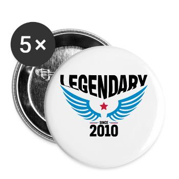 2010 - Lot de 5 grands badges (56 mm) - blanc - Devant