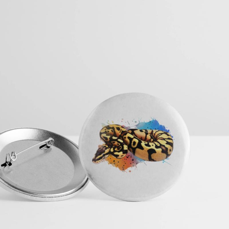 Boule Python Aquarelle Reptile Keeper Snake Design Lot de 5 grands badges (56 mm)