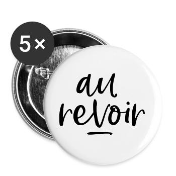 Au revoir adieu cadeau petite amie - Lot de 5 grands badges (56 mm) - blanc - Devant