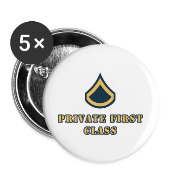 Première classe privée - Lot de 5 grands badges (56 mm) - blanc - Devant
