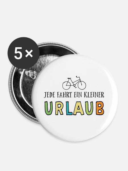 Radsport - Buttons groß 56 mm (5er Pack) - Weiß