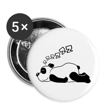 ZZZZZZ Panda Baer - Buttons large 2.2''/56 mm (5-pack) - white - Front