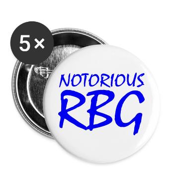 Notorious rbg - Buttons groß 56 mm (5er Pack) - Weiß - Vorne