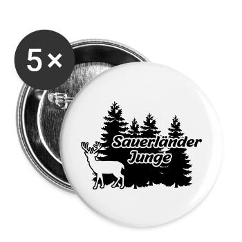 Sauerländer Junge - Buttons groß 56 mm (5er Pack) - Weiß - Vorne