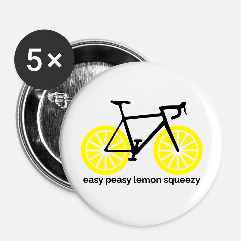 Easy peasy lemon squeezy - Buttons large 2.2''/56 mm (5-pack) - white