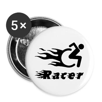 Handicap humour noir handicap en fauteuil roulant - Lot de 5 grands badges (56 mm) - blanc - Devant